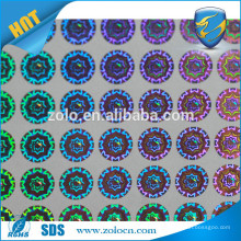 Anti-counterfeit qc pass make laser 3d hologram sheet with private sale